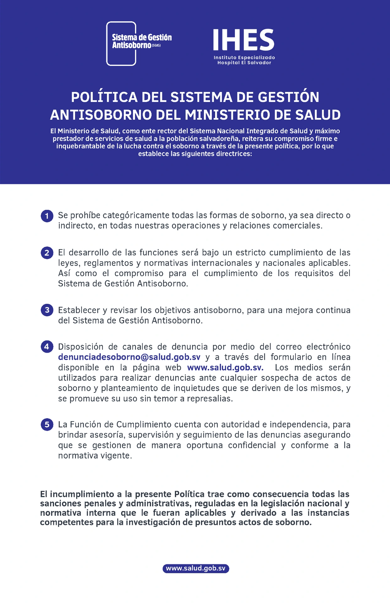 Política del Sistema de Gestión Antisoborno